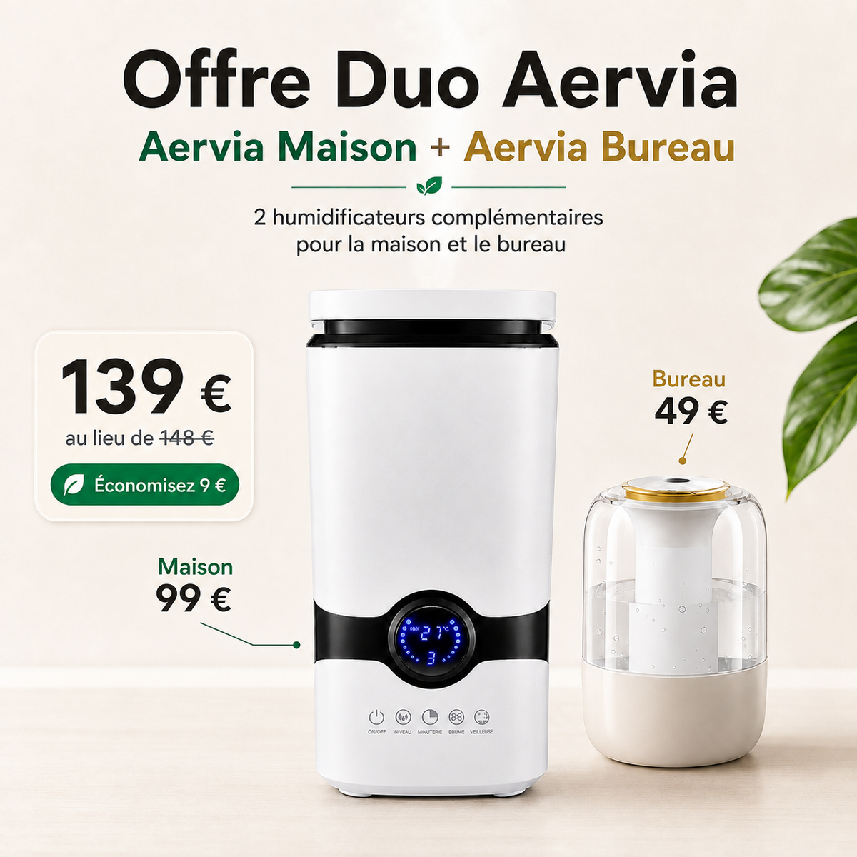 Aervia Duo — Maison + Bureau
